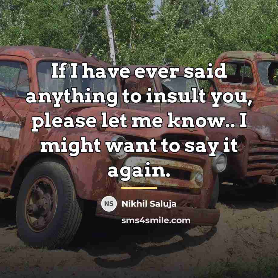 “If I have ever said anything to insult you, please…” quote by Nikhil Saluja