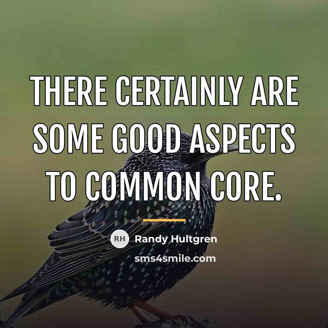 “There certainly are some good aspects to Common Core.…” quote by Randy Hultgren