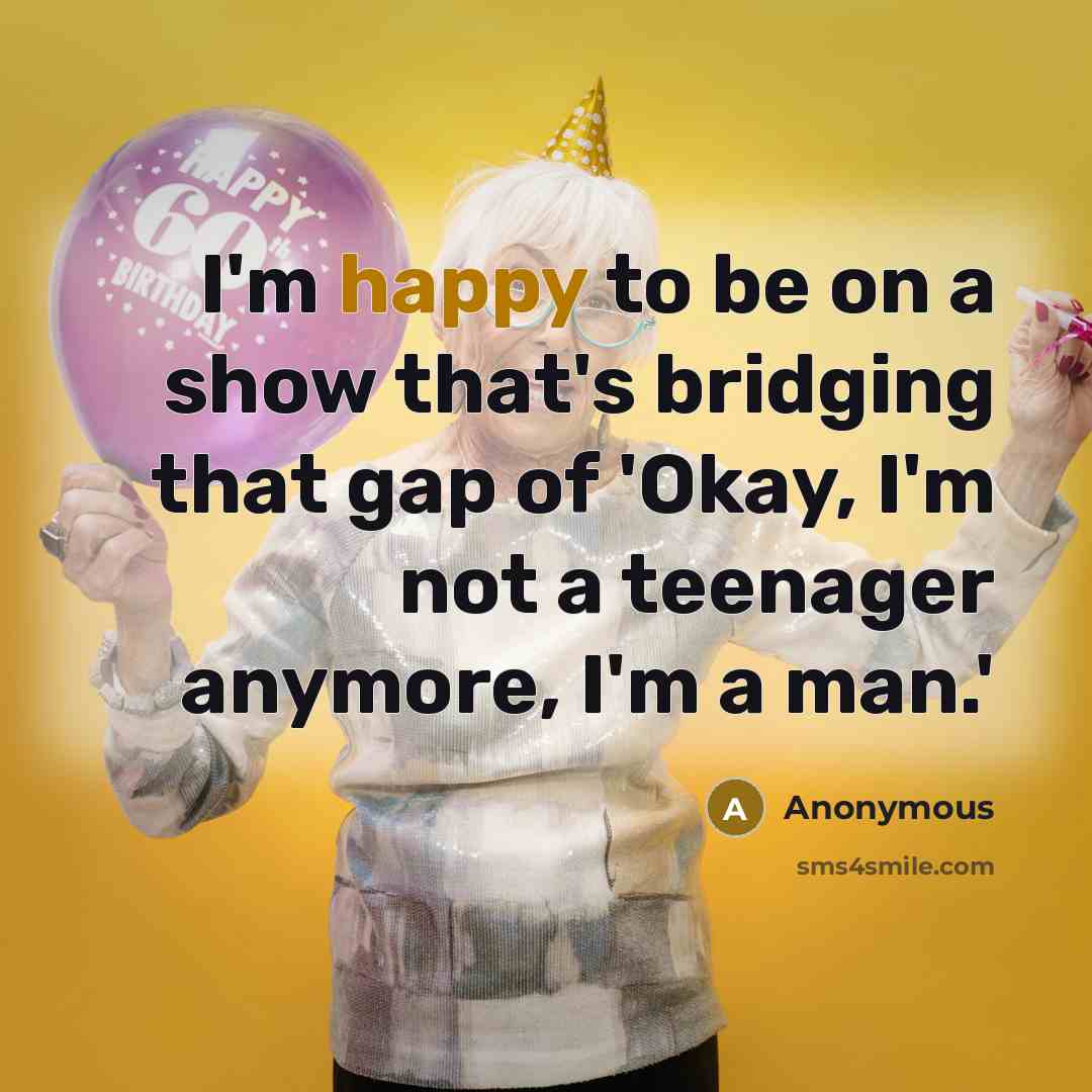 “I'm happy to be on a show that's bridging that…” quote by Anonymous
