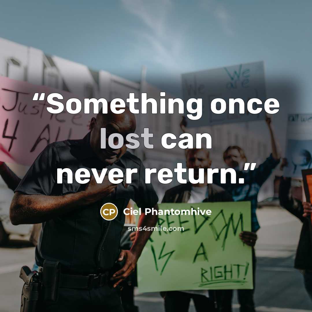“Something once lost can never return.” quote by Ciel Phantomhive