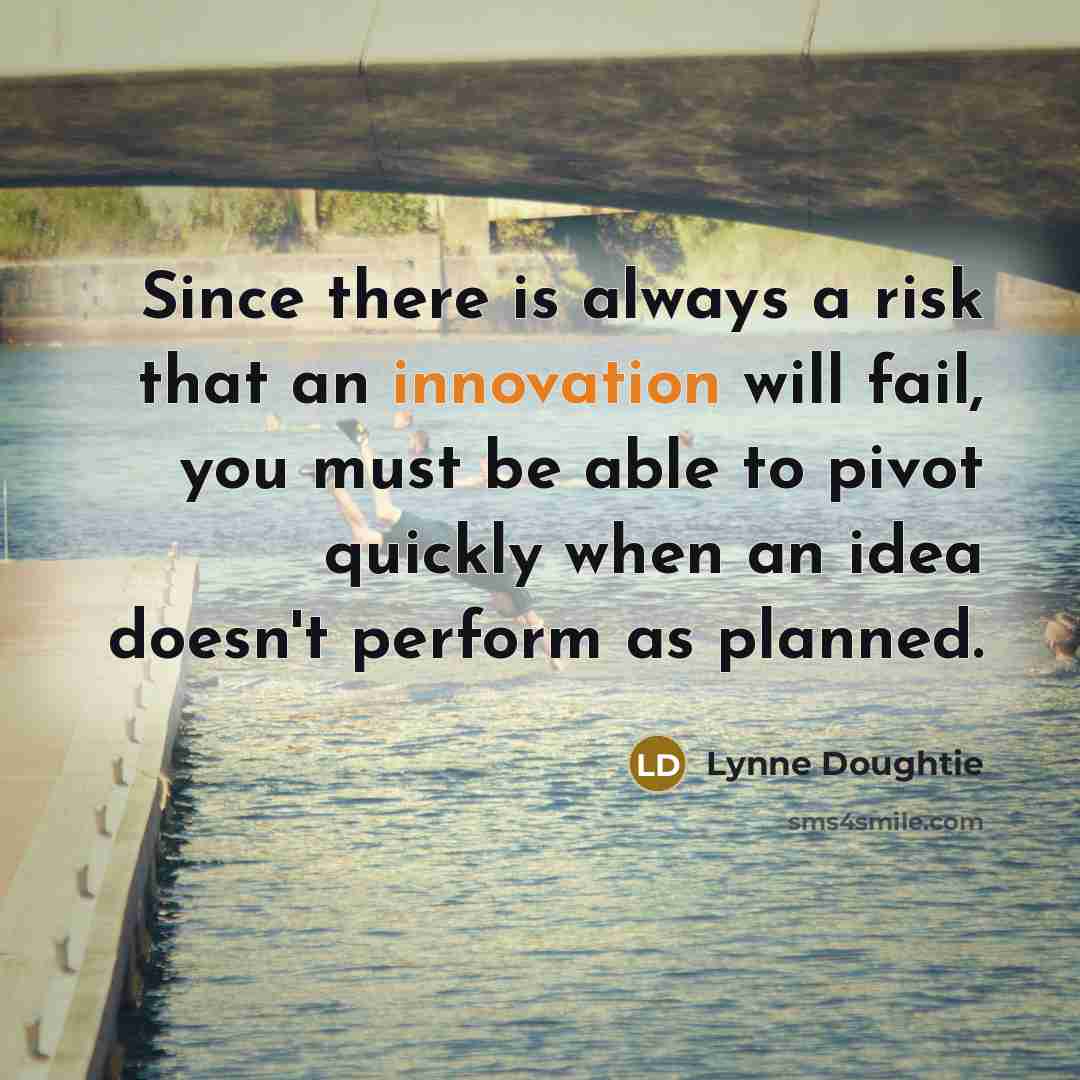 “Since there is always a risk that an innovation will…” quote by Lynne Doughtie