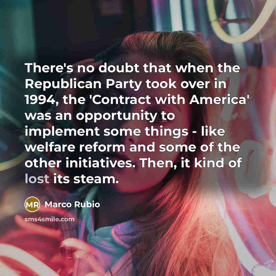 “There's no doubt that when the Republican Party took over…” quote by Marco Rubio