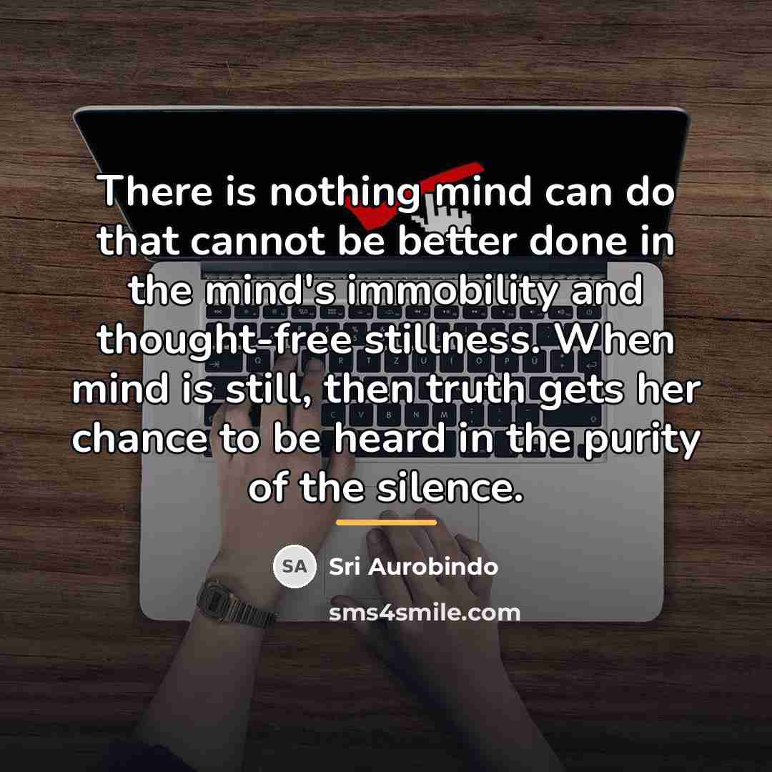 “There is nothing mind can do that cannot be better…” quote by Sri Aurobindo