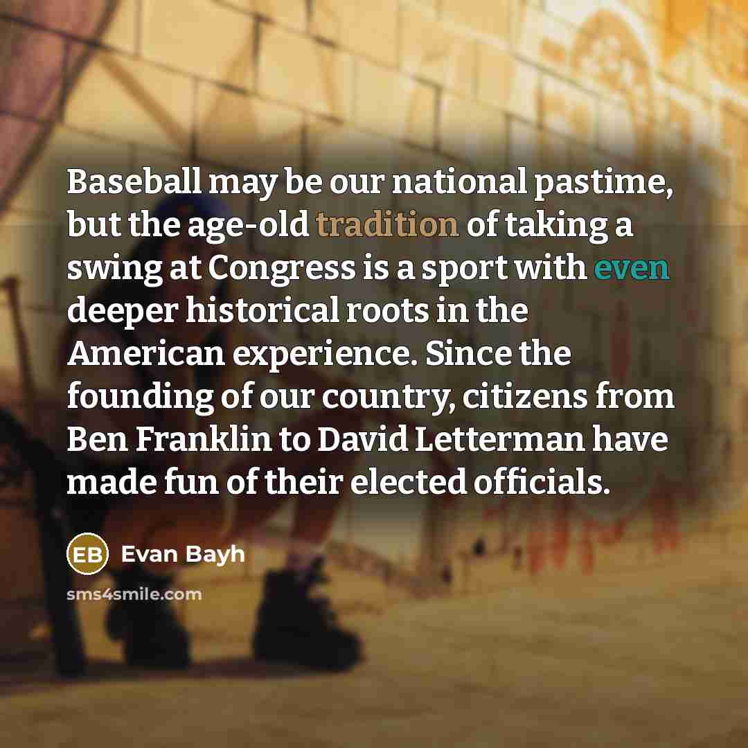 “Baseball may be our national pastime, but the age-old tradition…” quote by Evan Bayh