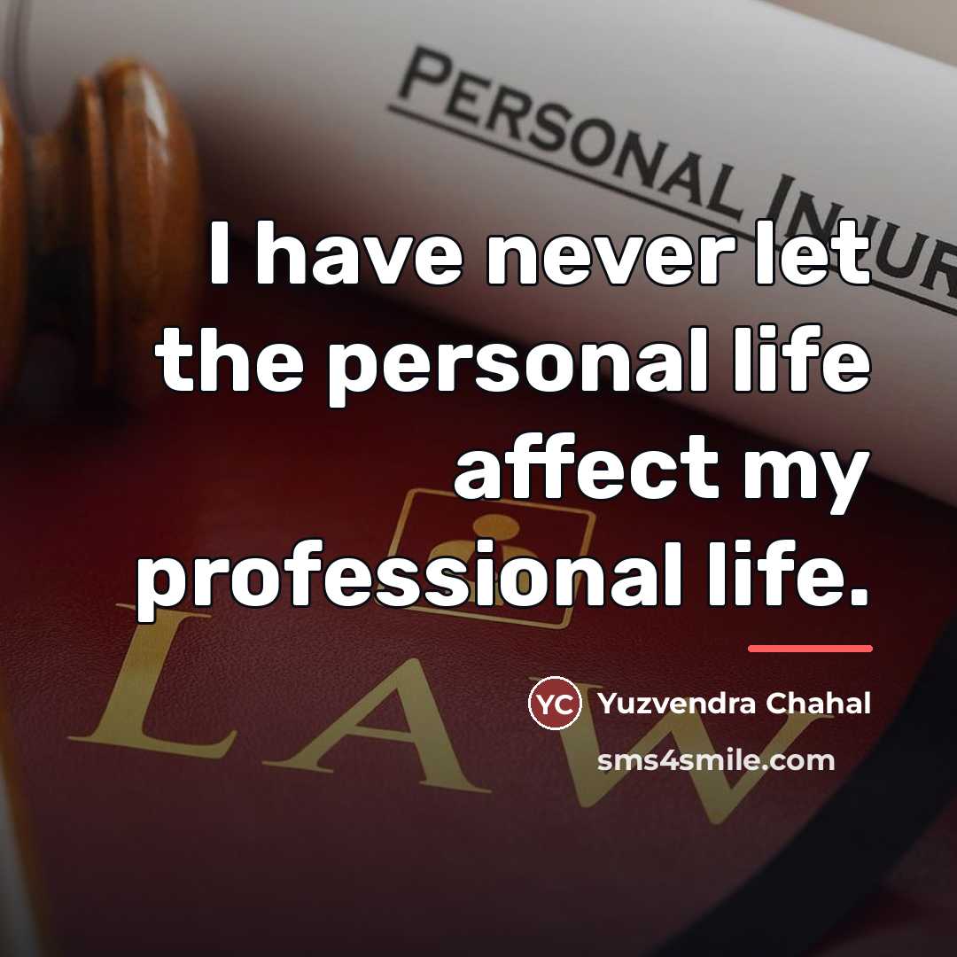 “I have never let the personal life affect my professional…” quote by Yuzvendra Chahal
