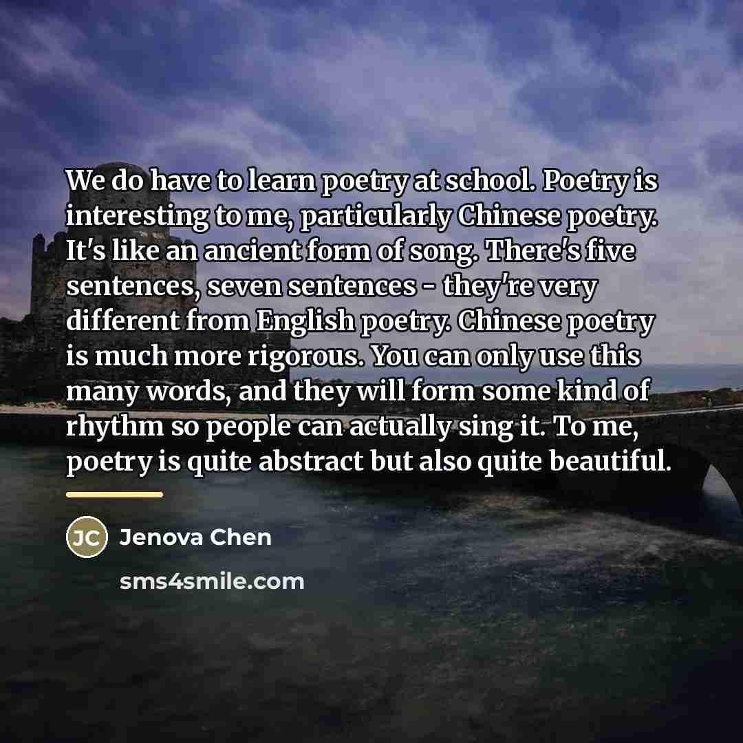 “We do have to learn poetry at school. Poetry is…” quote by Jenova Chen