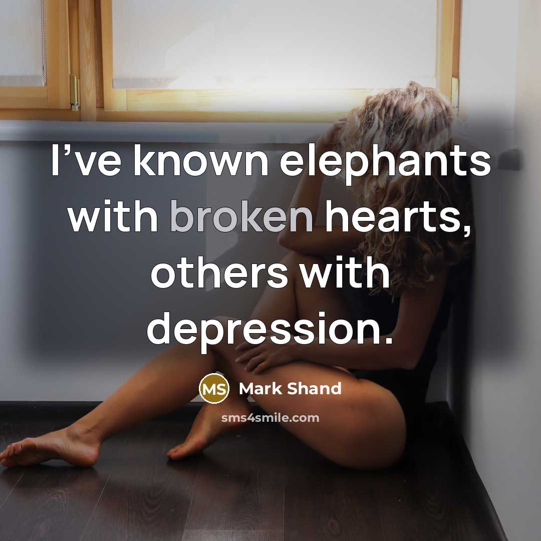 “I've known elephants with broken hearts, others with depression.…” quote by Mark Shand