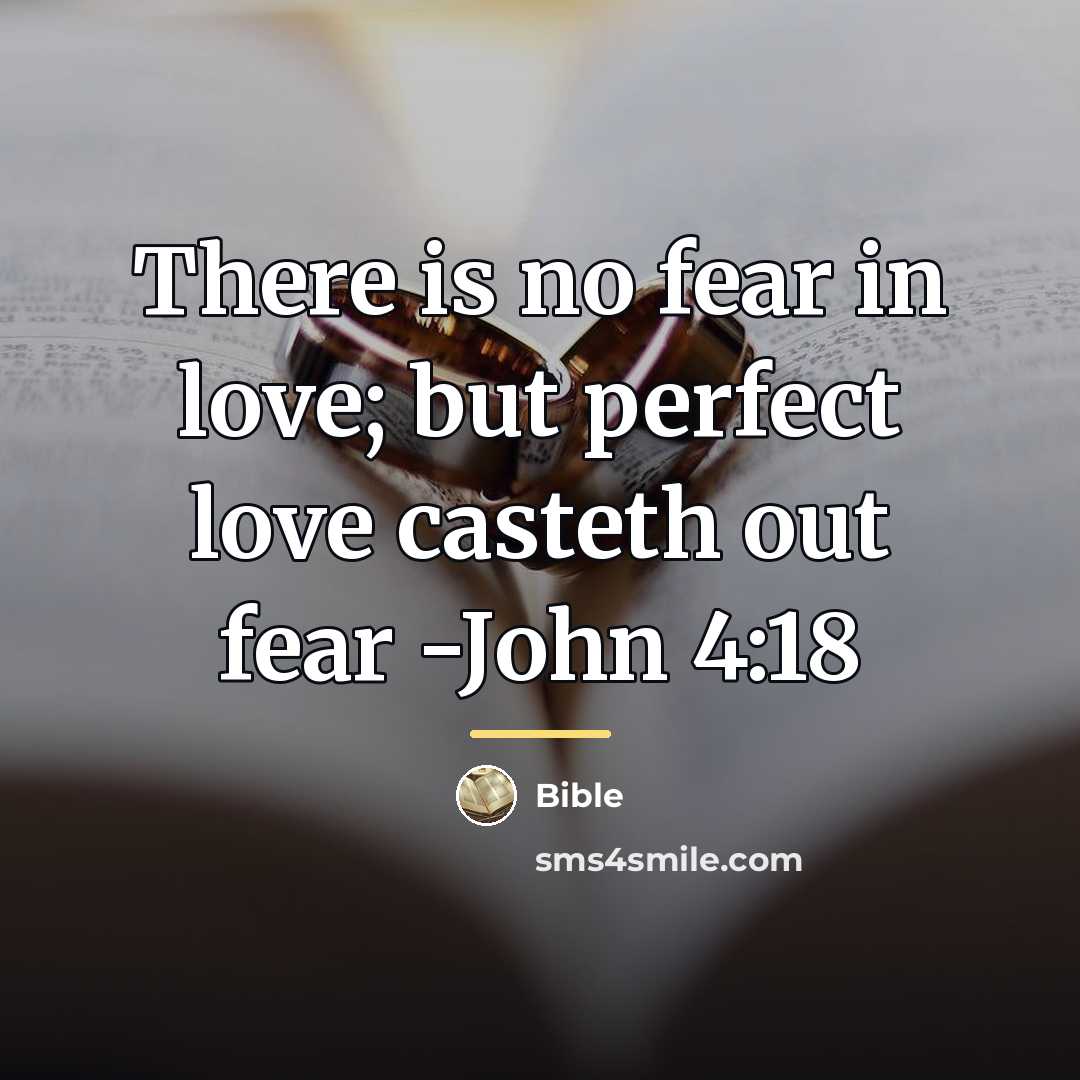 “There is no fear in love; but perfect love casteth…” quote by Bible