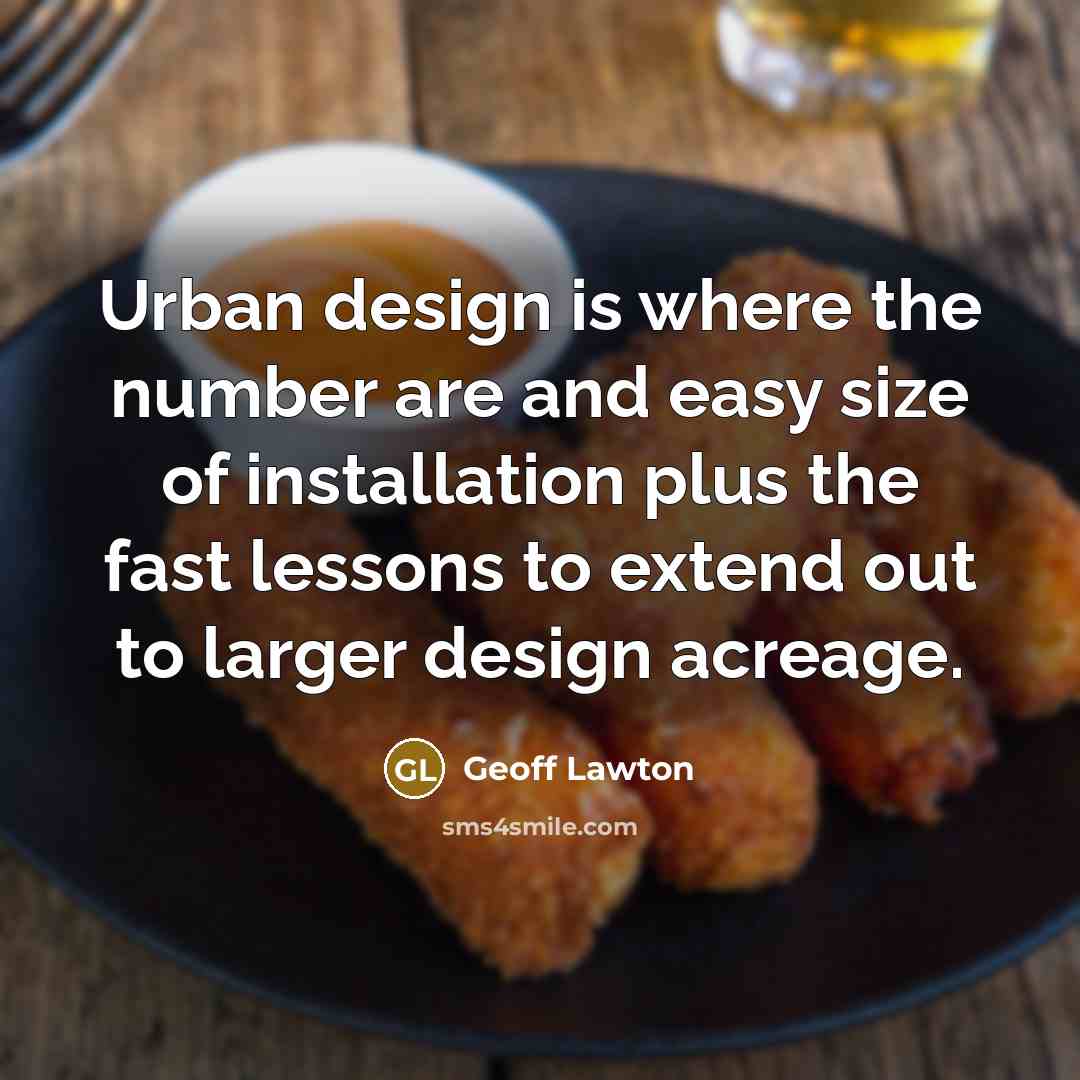 “Urban design is where the number are and easy size…” quote by Geoff Lawton