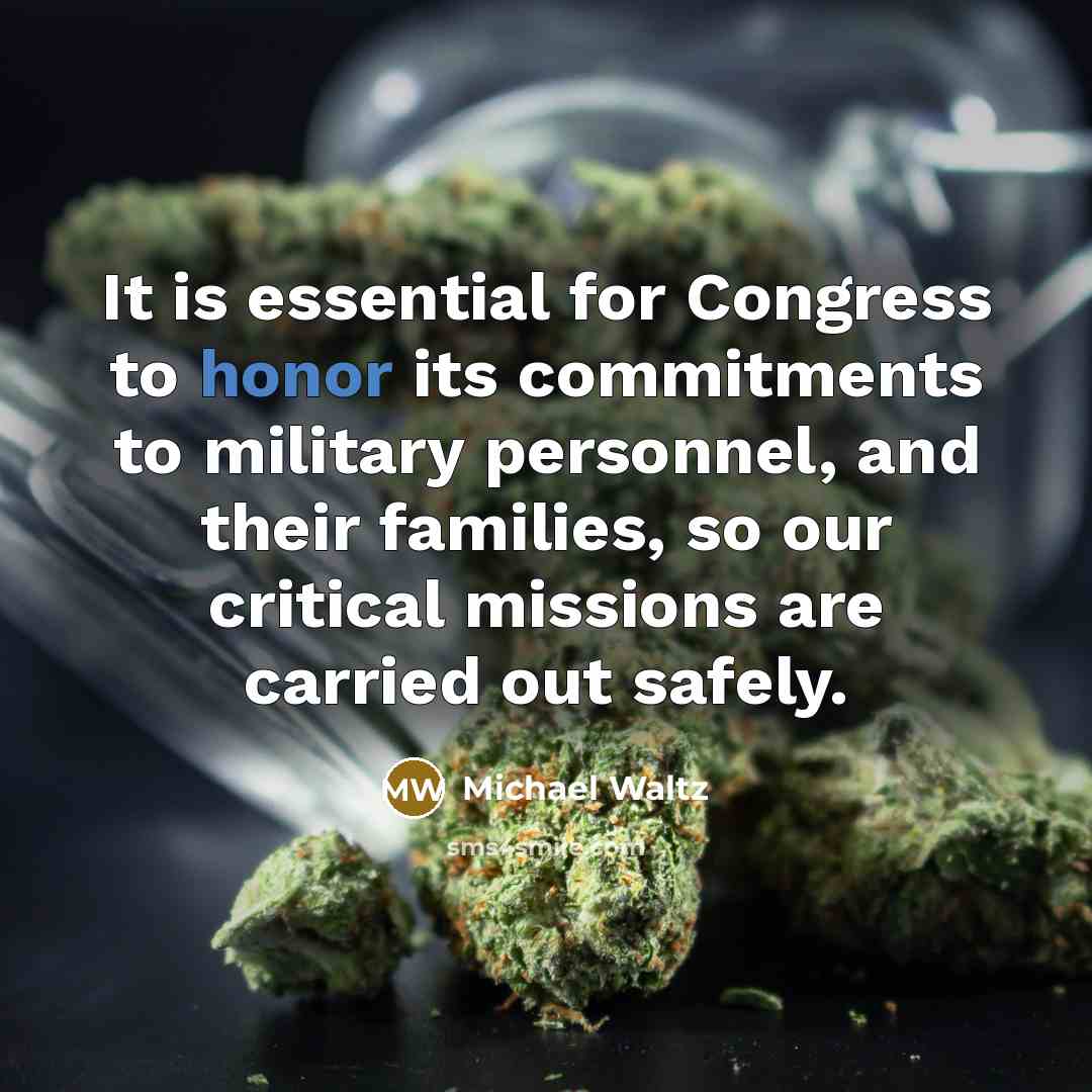 “It is essential for Congress to honor its commitments to…” quote by Michael Waltz