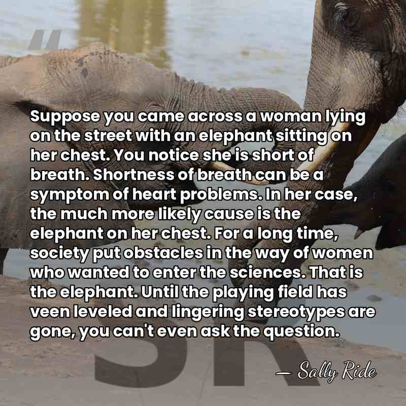 Suppose you came across a woman lying on the street with an&hellip; - Sally Ride