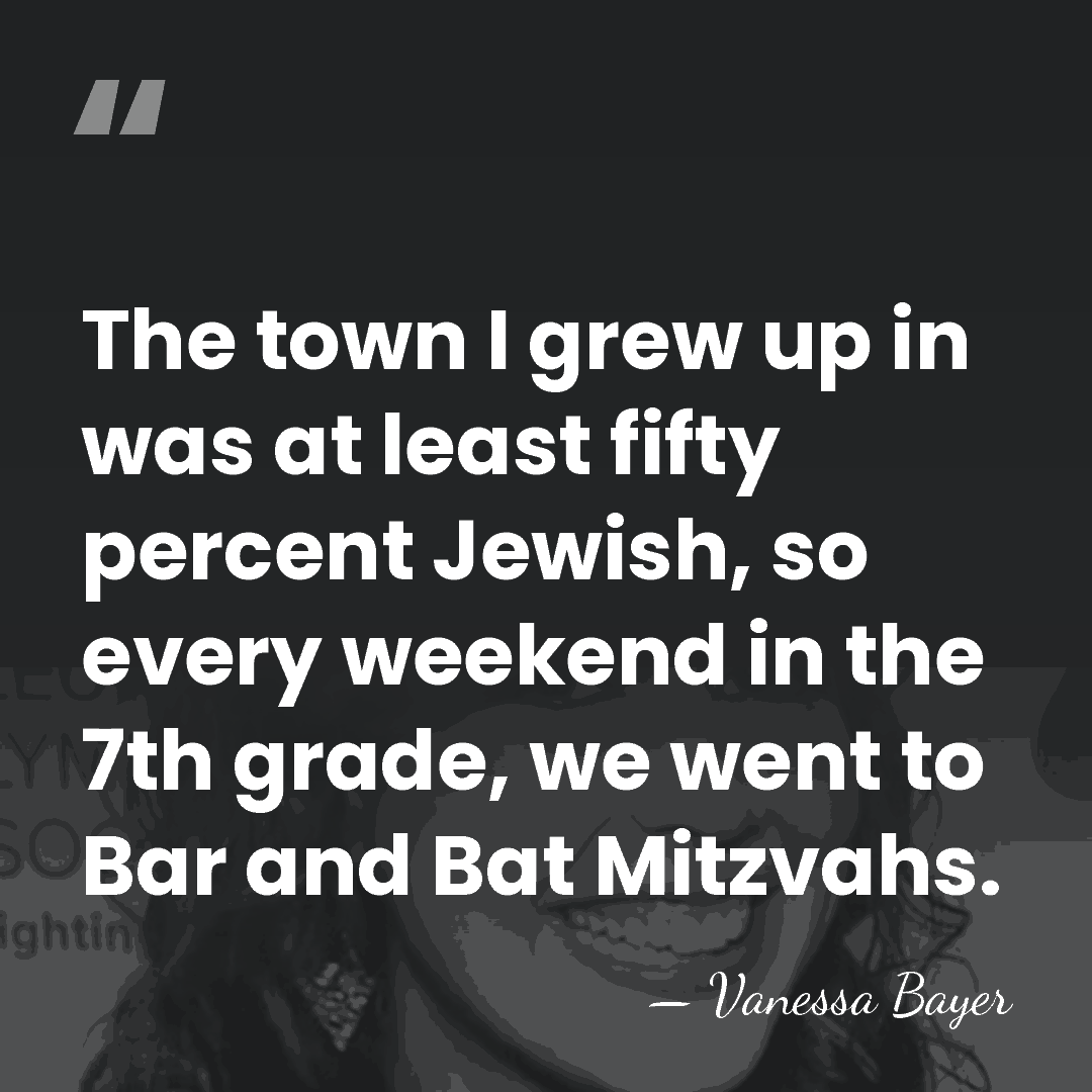 The town I grew up in was at least fifty percent Jewish,&hellip; - Vanessa Bayer