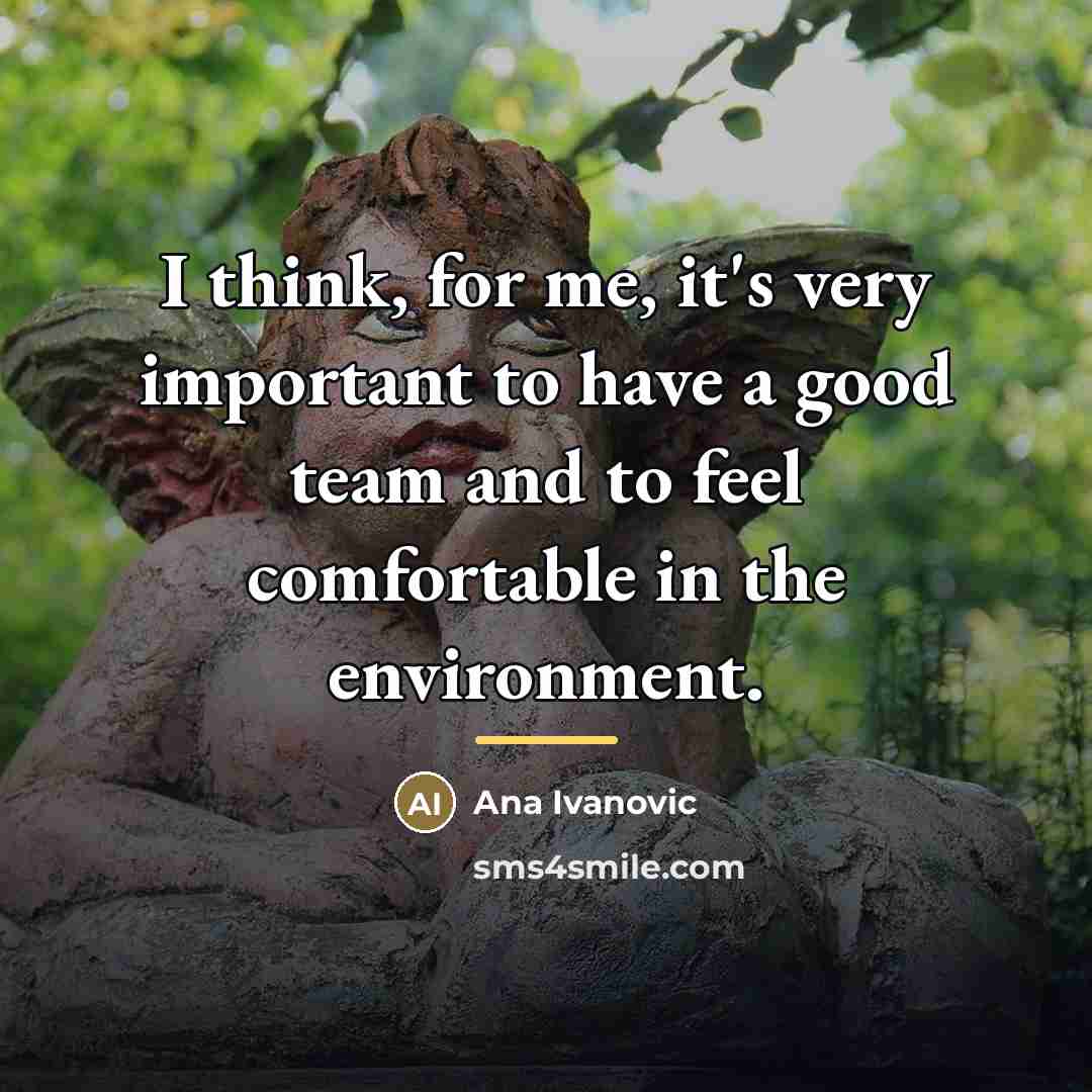 “I think, for me, it's very important to have a…” quote by Ana Ivanovic