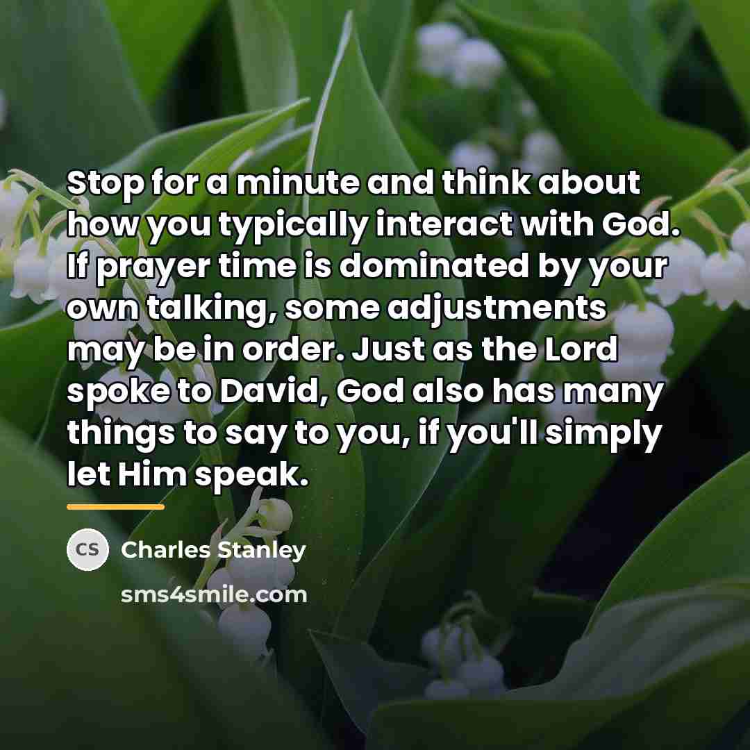 “Stop for a minute and think about how you typically…” quote by Charles Stanley