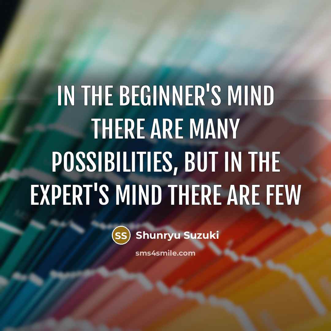 “In the beginner's mind there are many possibilities, but in…” quote by Shunryu Suzuki
