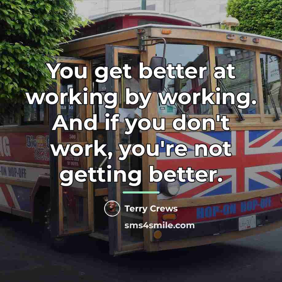 “You get better at working by working. And if you…” quote by Terry Crews