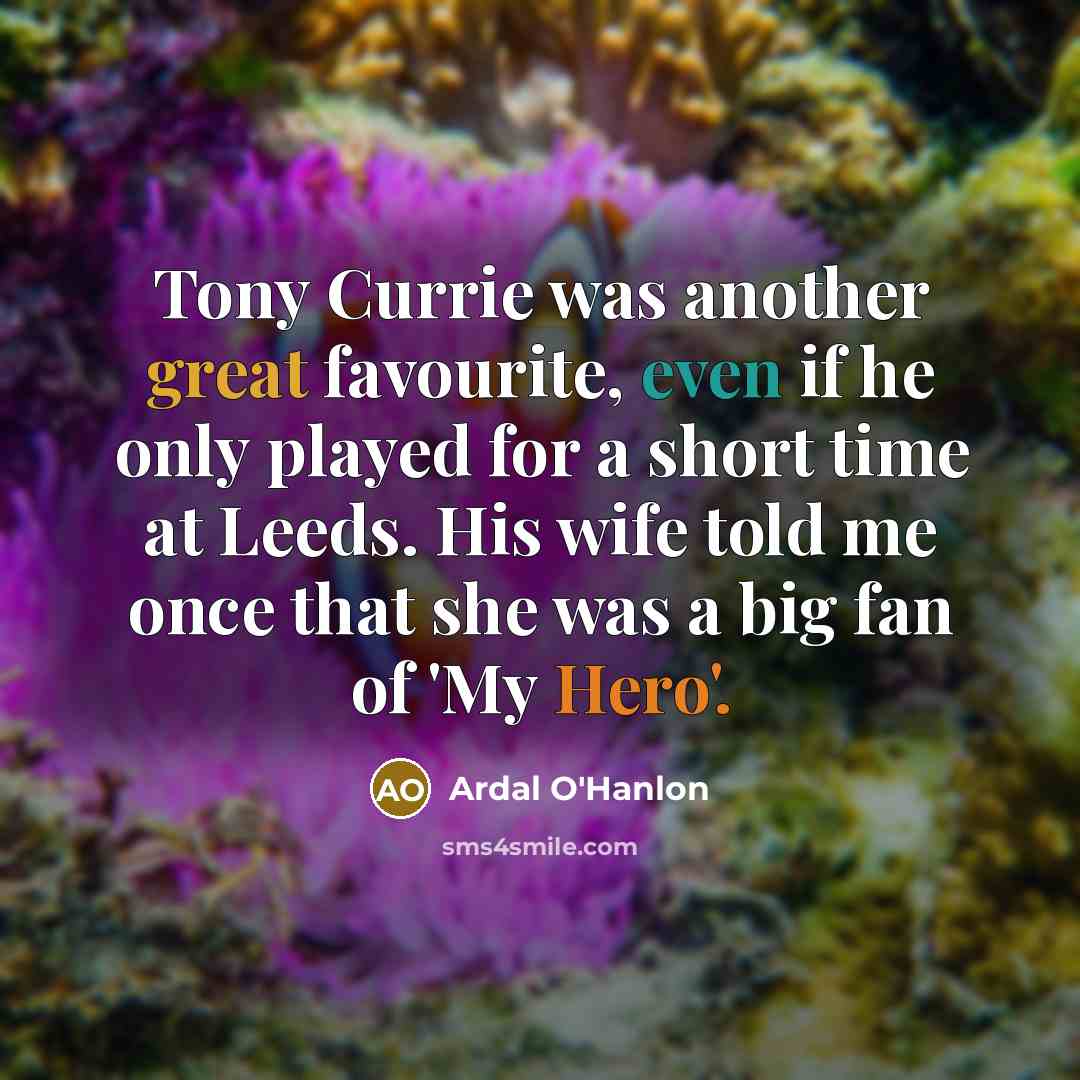 “Tony Currie was another great favourite, even if he only…” quote by Ardal O'Hanlon