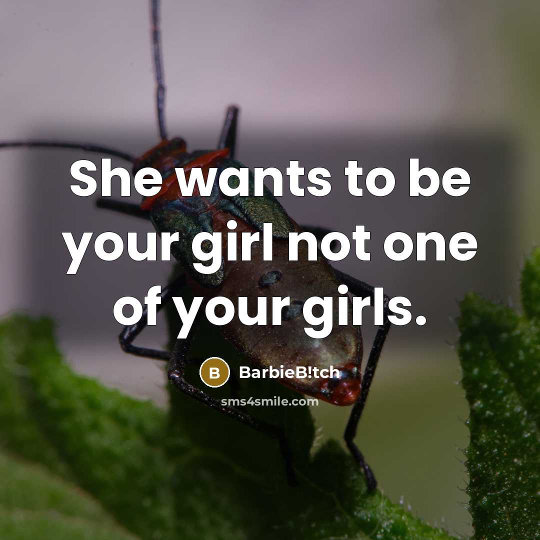 “She wants to be your girl not one of your…” quote by BarbieB!tch