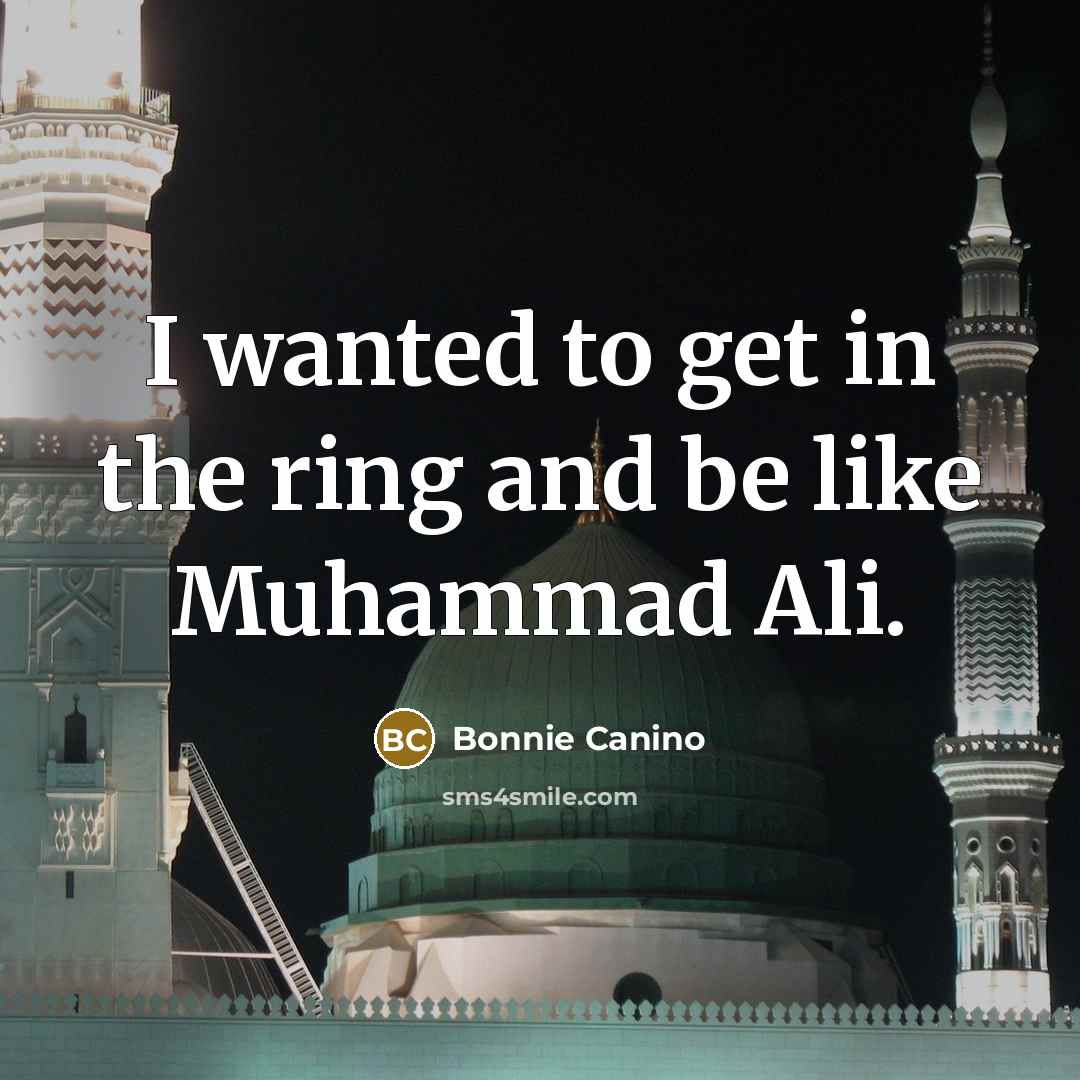 “I wanted to get in the ring and be like…” quote by Bonnie Canino