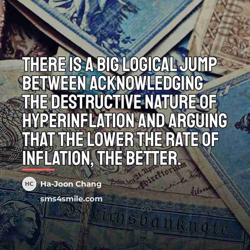 “There is a big logical jump between acknowledging the destructive…” quote by Ha-Joon Chang