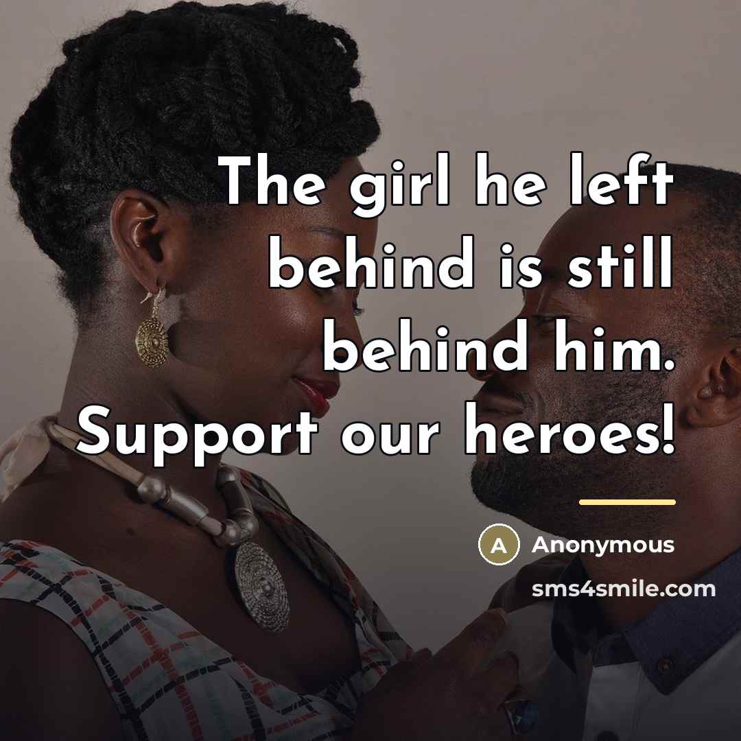 “The girl he left behind is still behind him. Support…” quote by Anonymous