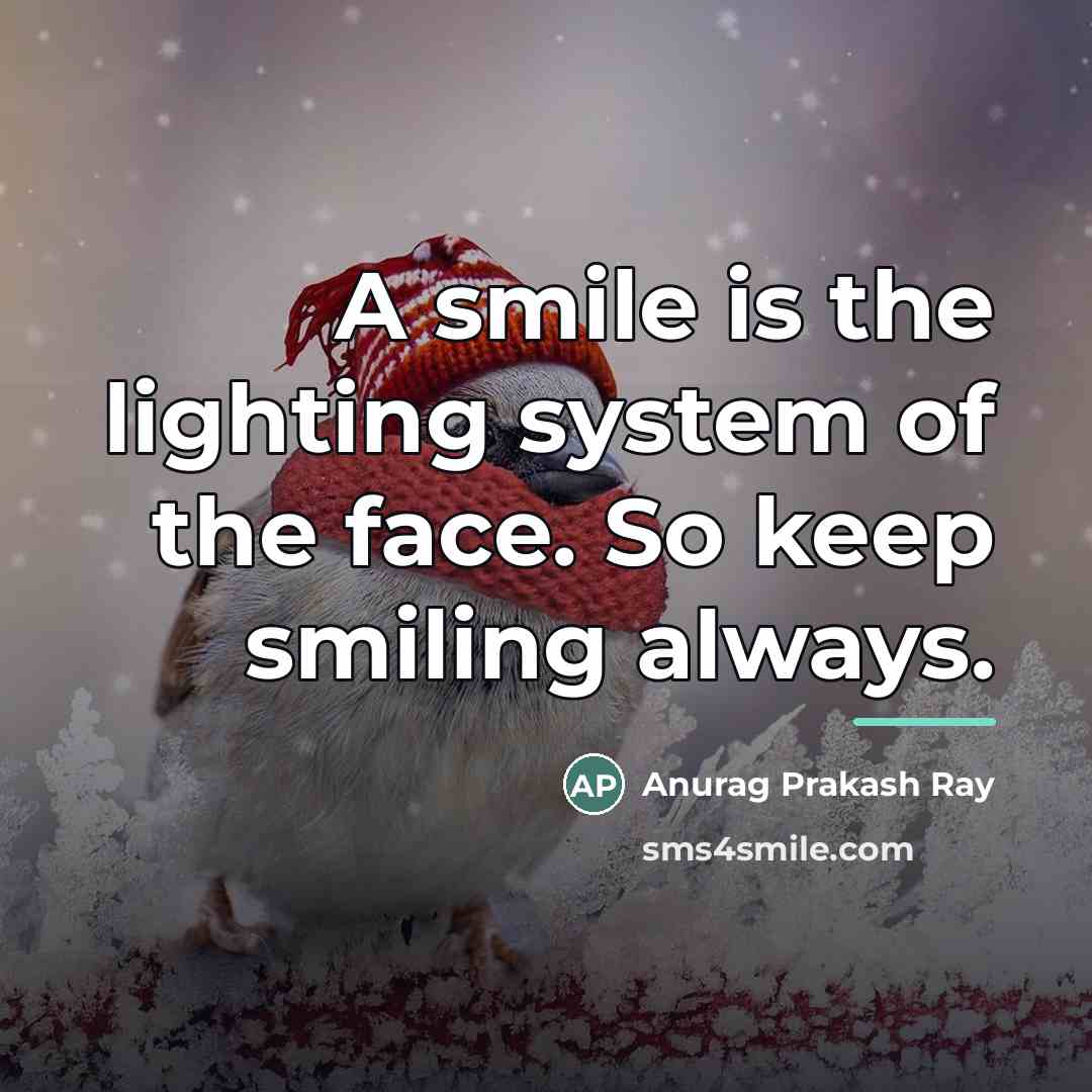 “A smile is the lighting system of the face. So…” quote by Anurag Prakash Ray
