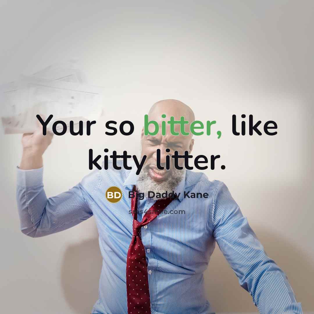“Your so bitter, like kitty litter.…” quote by Big Daddy Kane