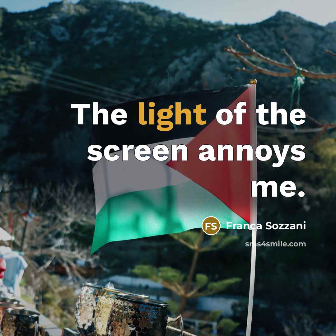 “The light of the screen annoys me.…” quote by Franca Sozzani