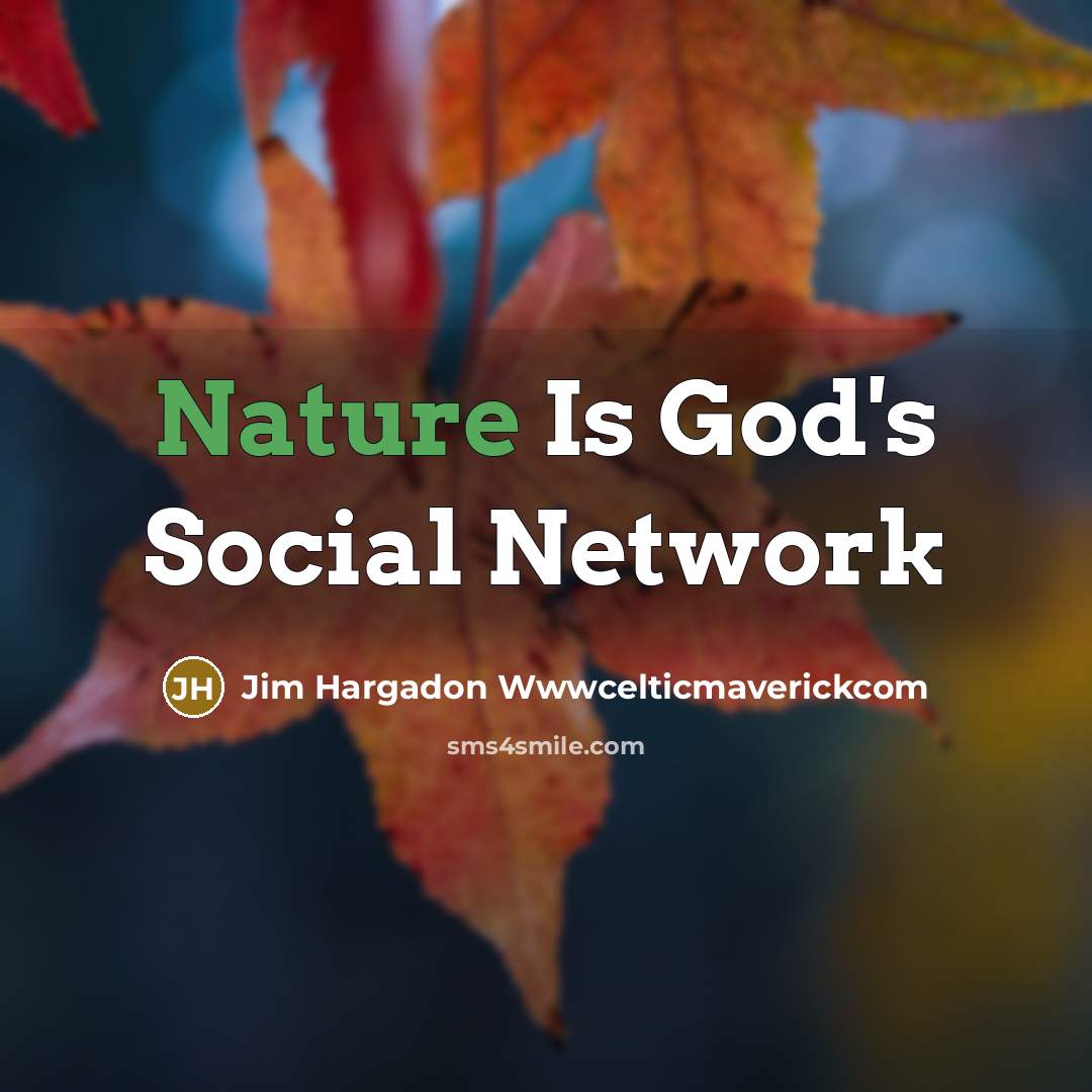 “Nature Is God's Social Network…” quote by Jim Hargadon Wwwcelticmaverickcom