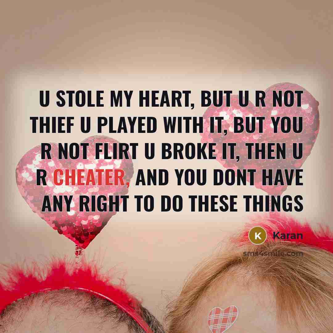 “U stole my heart, but u r not thief U…” quote by Karan