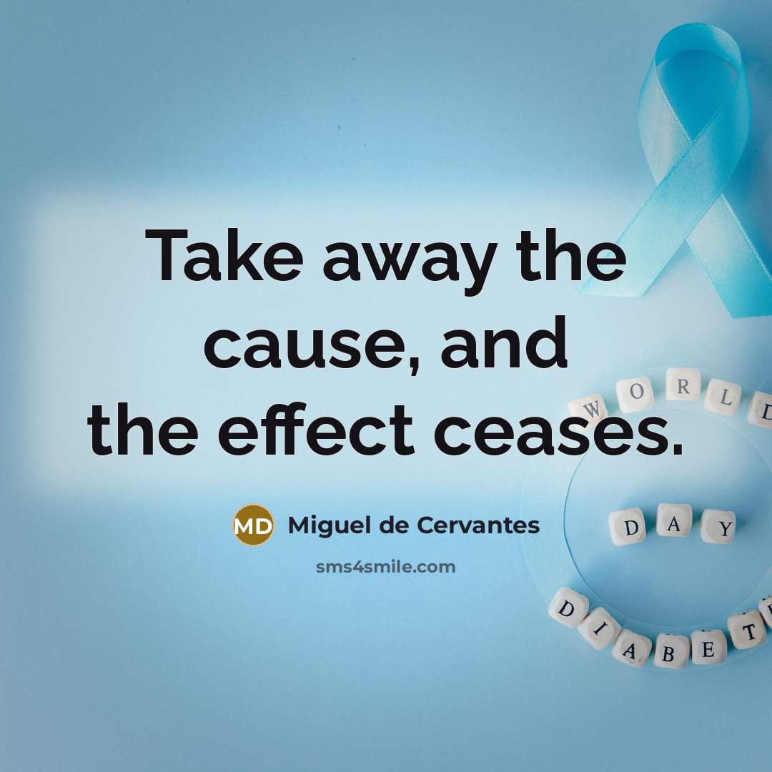 “Take away the cause, and the effect ceases.…” quote by Miguel de Cervantes
