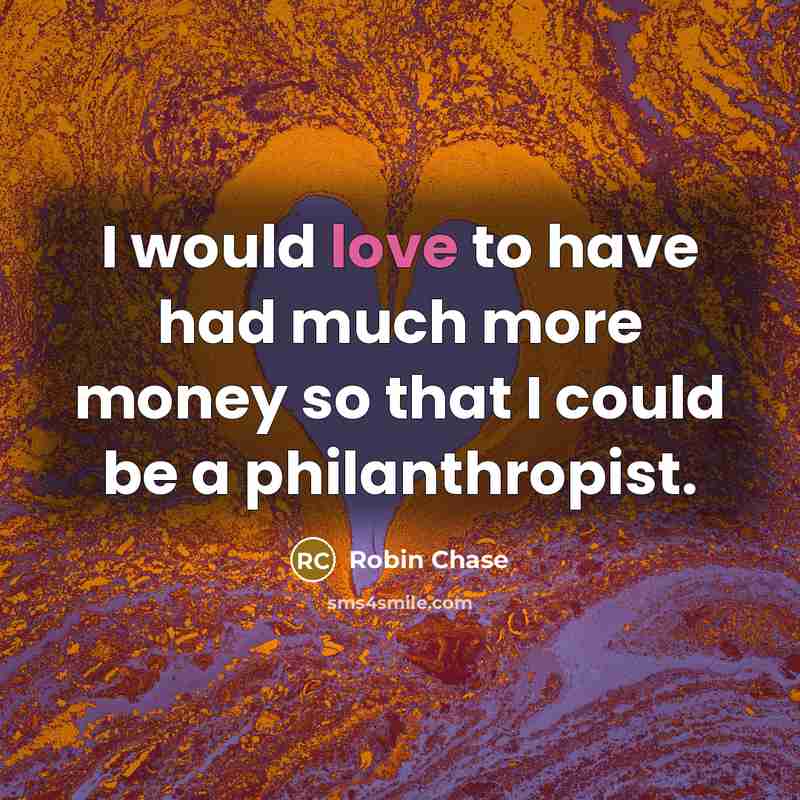 “I would love to have had much more money so…” quote by Robin Chase