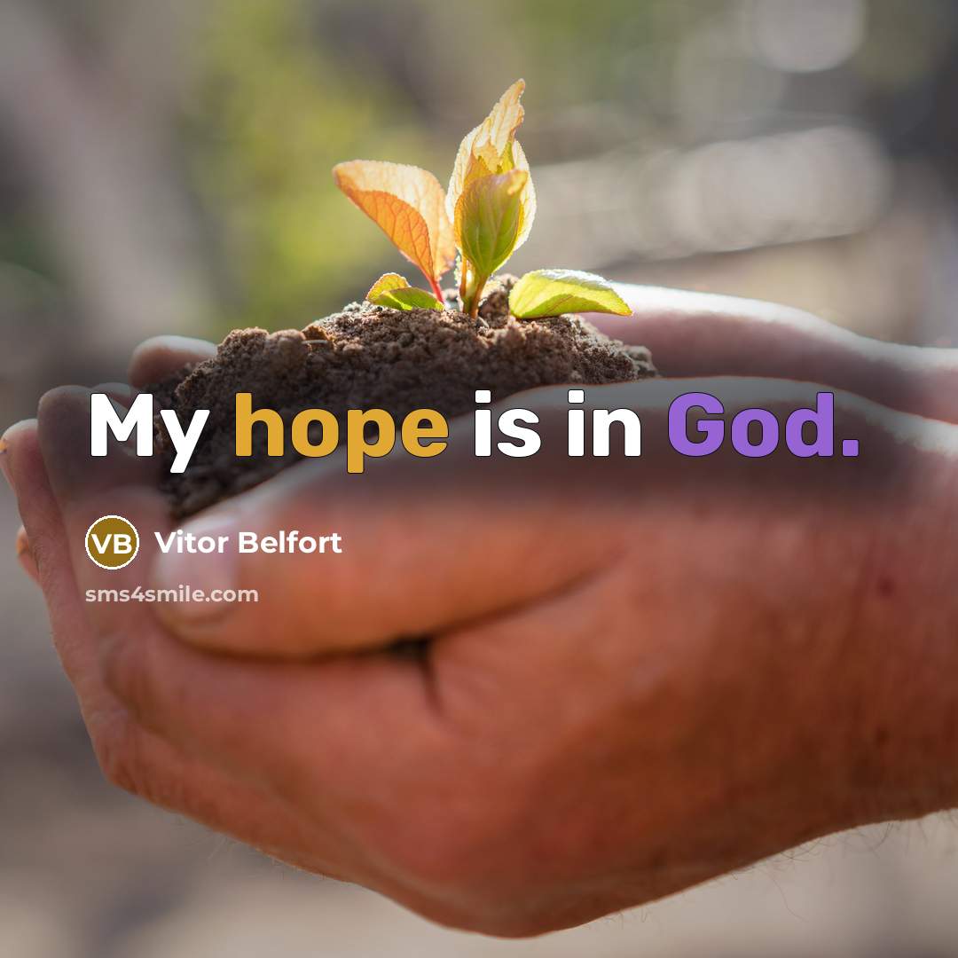 “My hope is in God.…” quote by Vitor Belfort