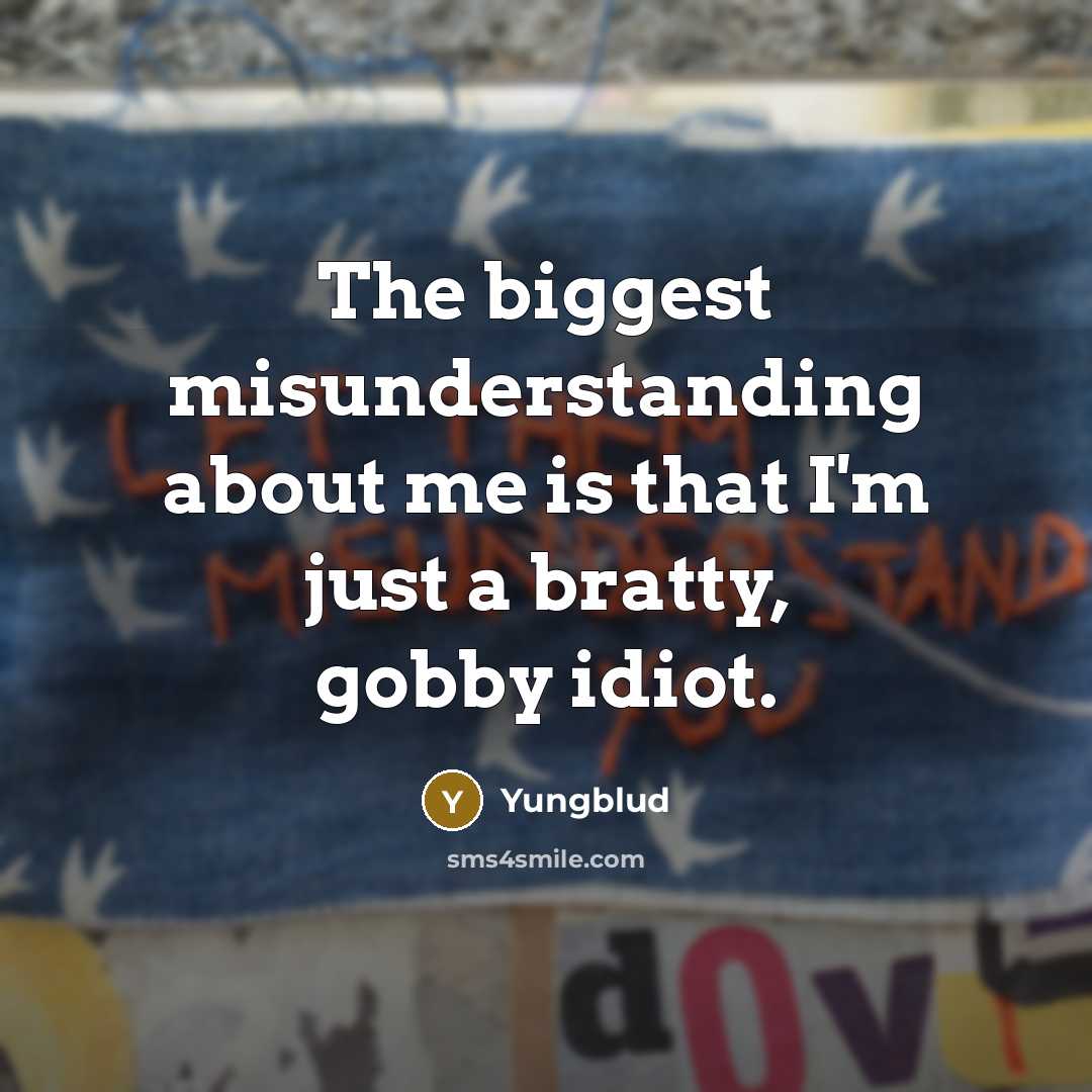 “The biggest misunderstanding about me is that I'm just a…” quote by Yungblud