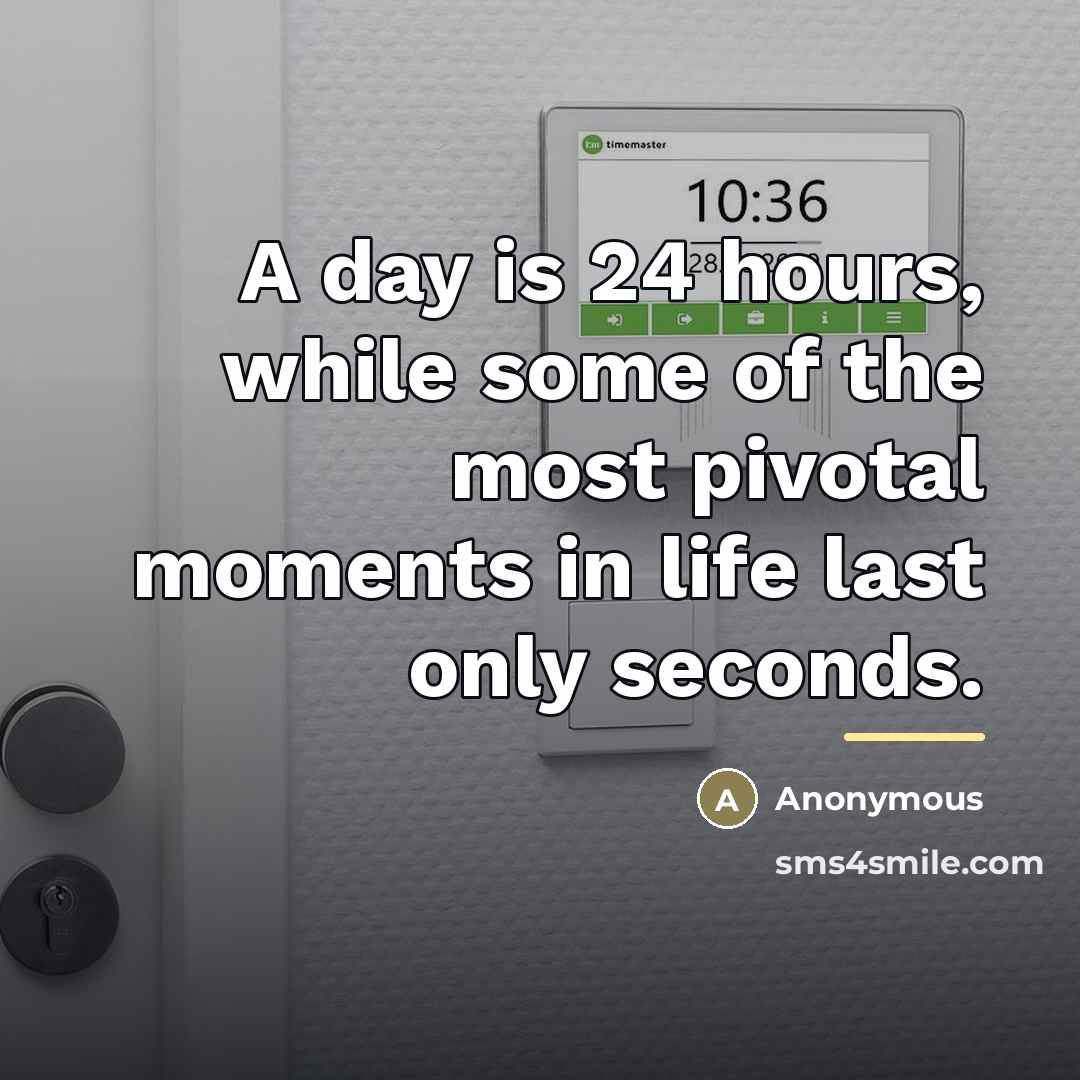 “A day is 24 hours, while some of the most…” quote by Anonymous