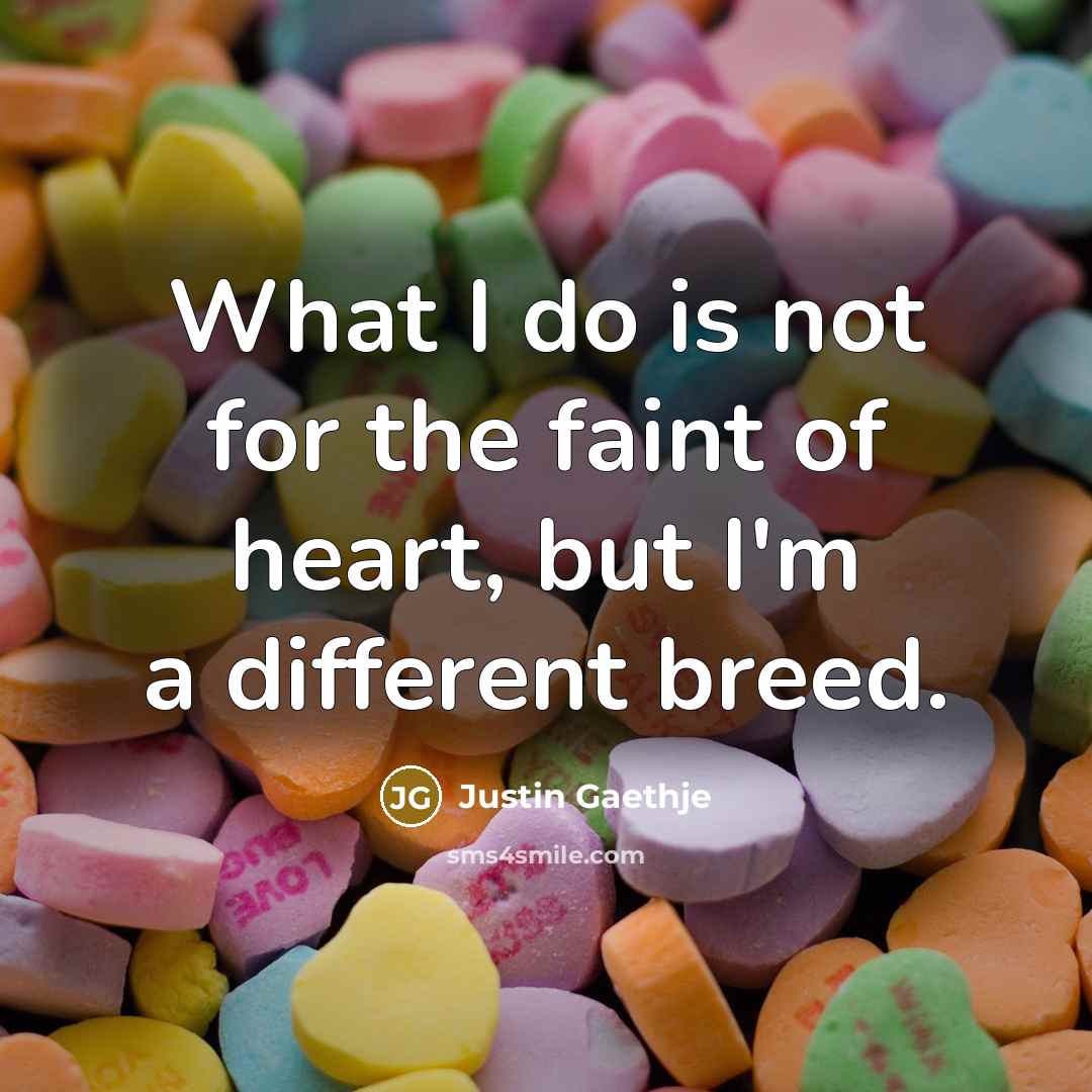 “What I do is not for the faint of heart,…” quote by Justin Gaethje