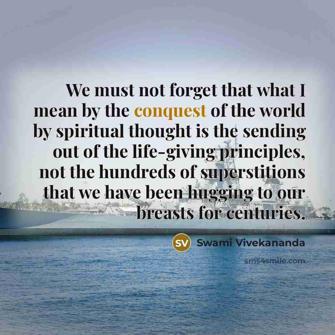 “We must not forget that what I mean by the…” quote by Swami Vivekananda