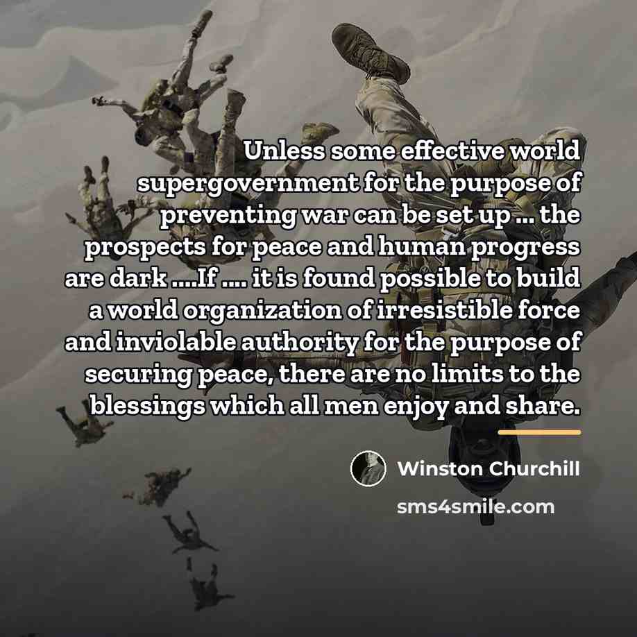 “Unless some effective world supergovernment for the purpose of preventing…” quote by Winston Churchill