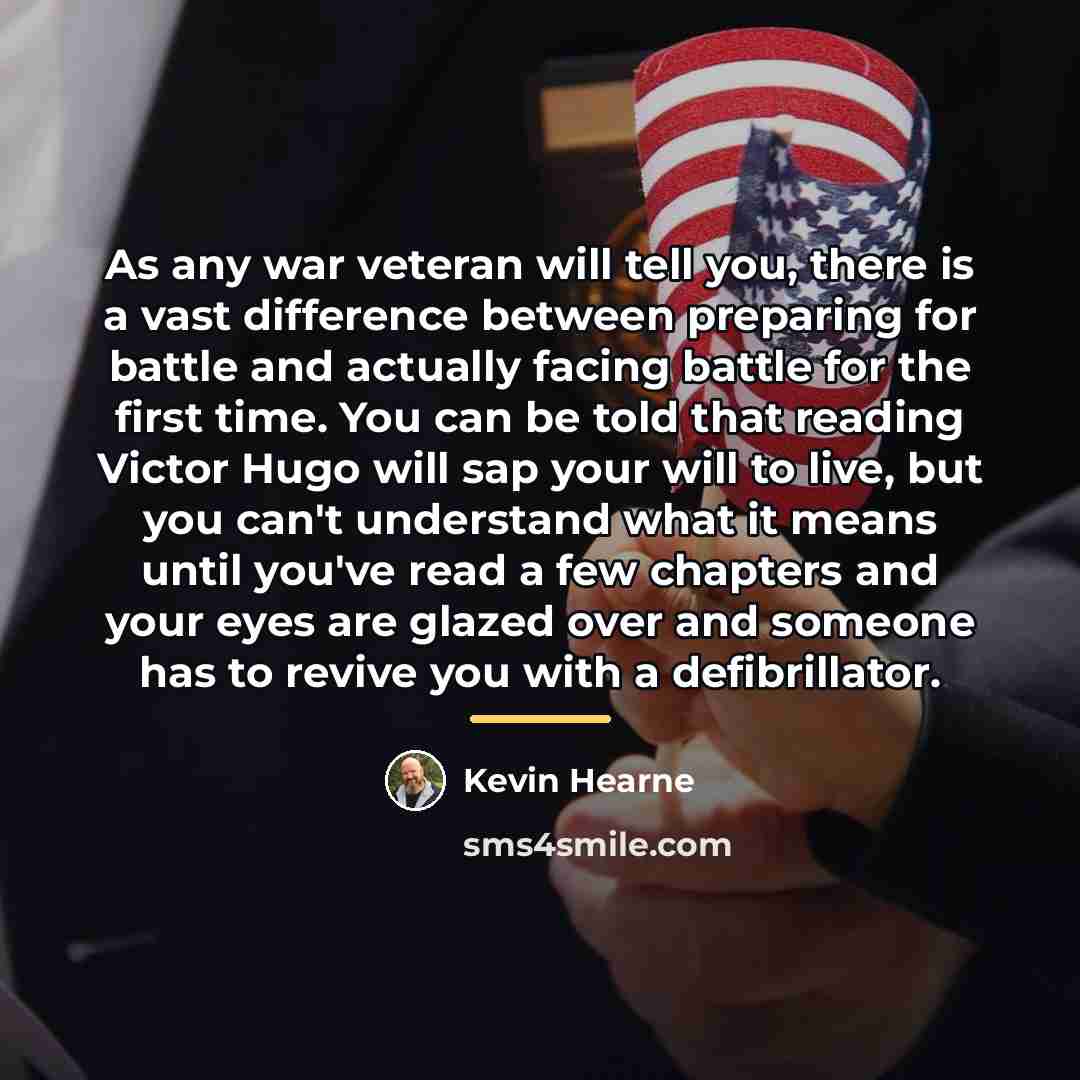 “As any war veteran will tell you, there is a…” quote by Kevin Hearne