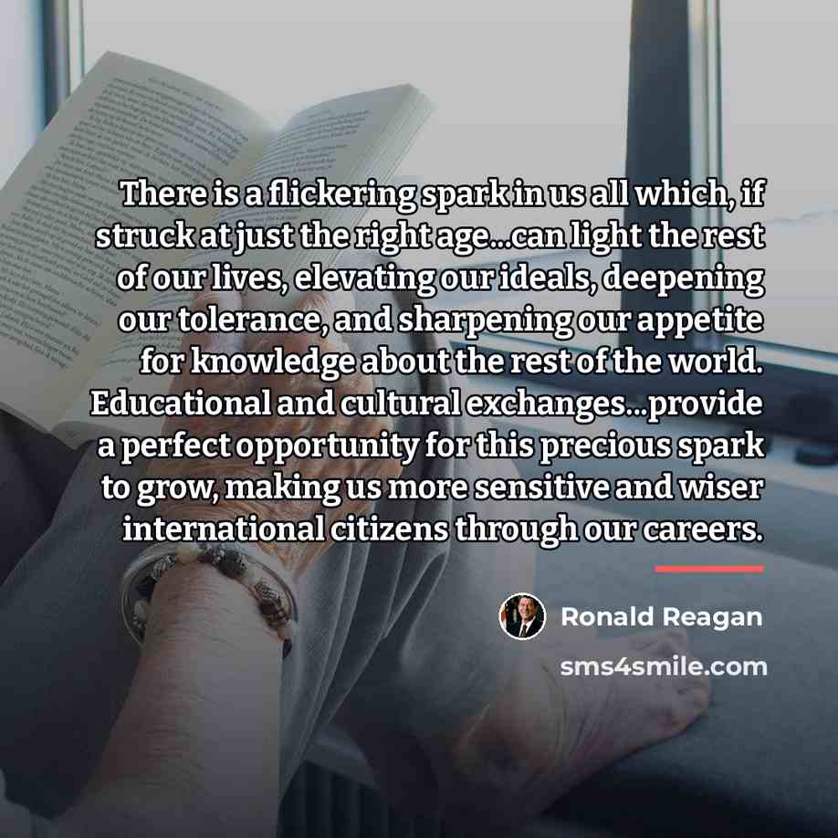 “There is a flickering spark in us all which, if…” quote by Ronald Reagan