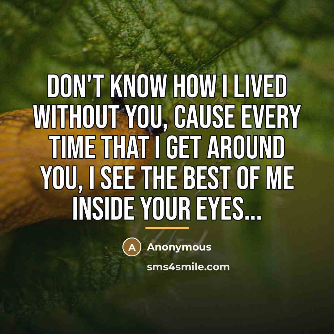 “Don't know how I lived without you, cause every time…” quote by Anonymous