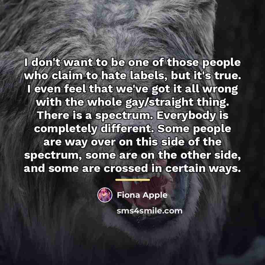 “I don't want to be one of those people who…” quote by Fiona Apple