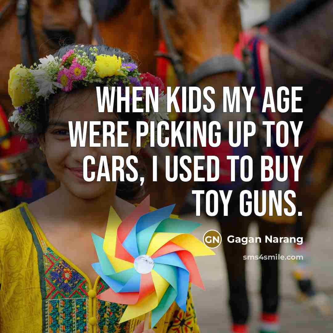 “When kids my age were picking up toy cars, I…” quote by Gagan Narang
