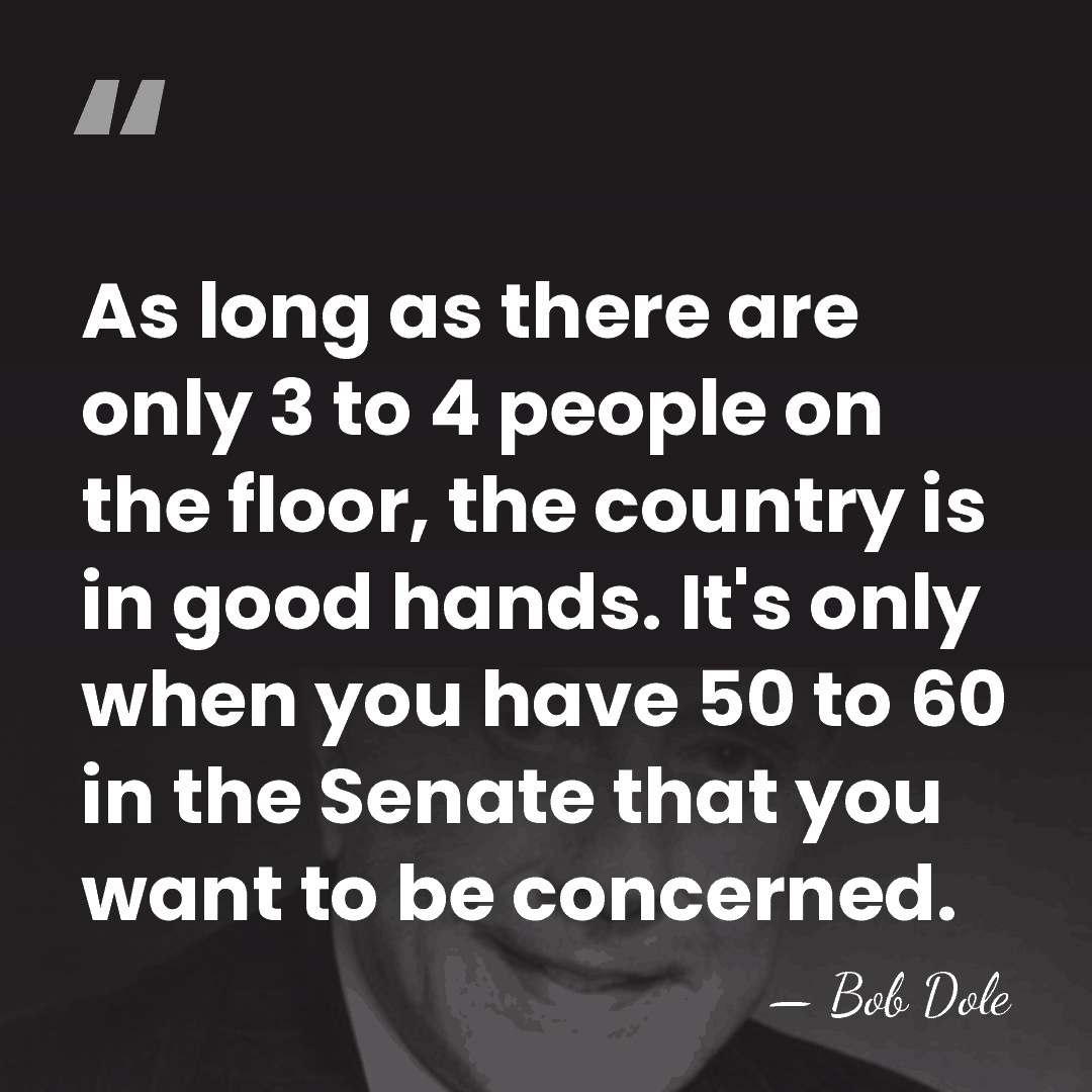 As long as there are only 3 to 4 people on the&hellip; - Bob Dole