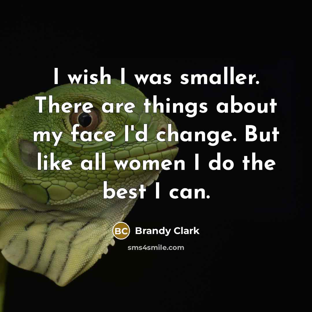 “I wish I was smaller. There are things about my…” quote by Brandy Clark