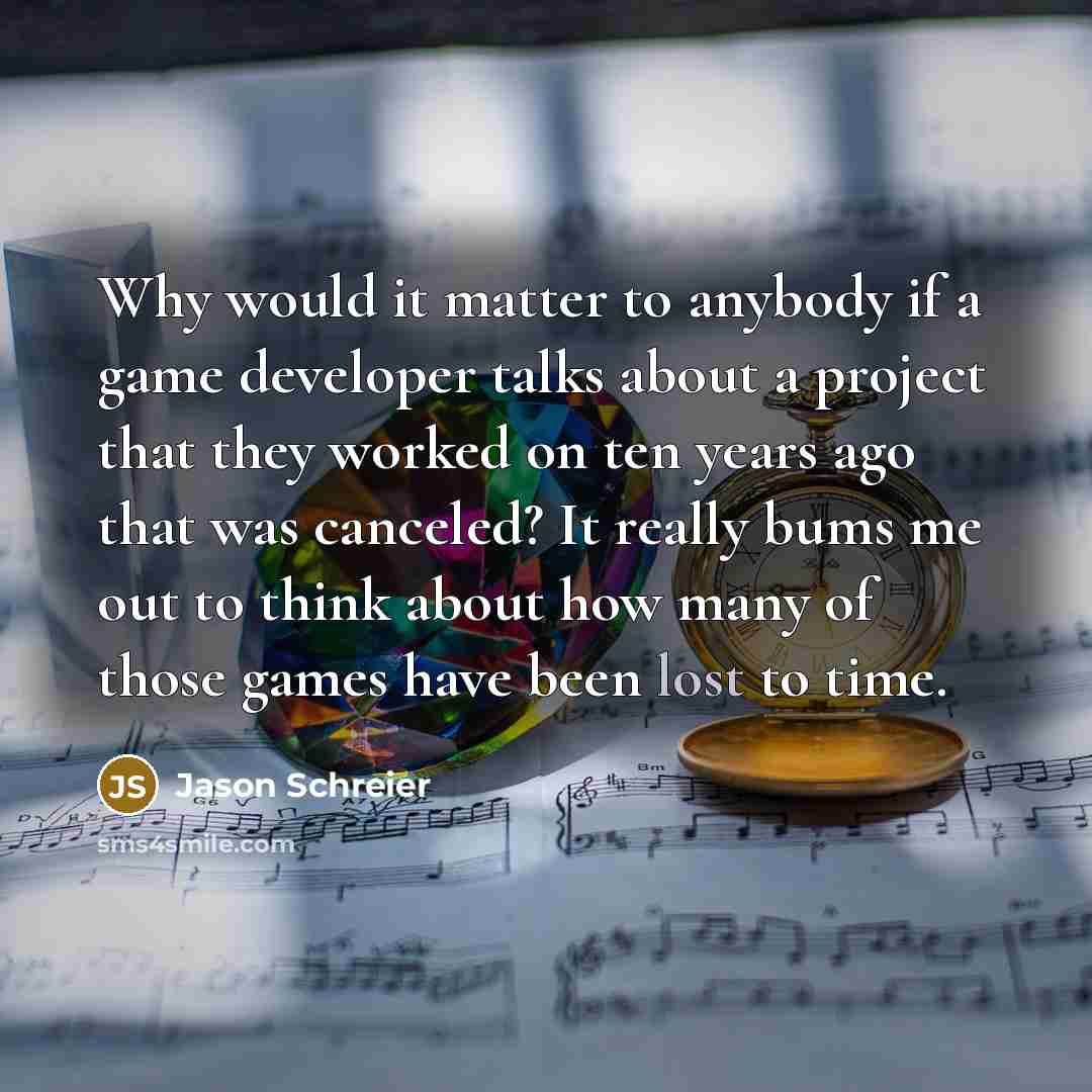 “Why would it matter to anybody if a game developer…” quote by Jason Schreier