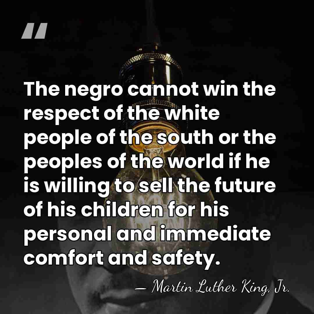 The negro cannot win the respect of the white people of the&hellip; - Martin Luther King, Jr.