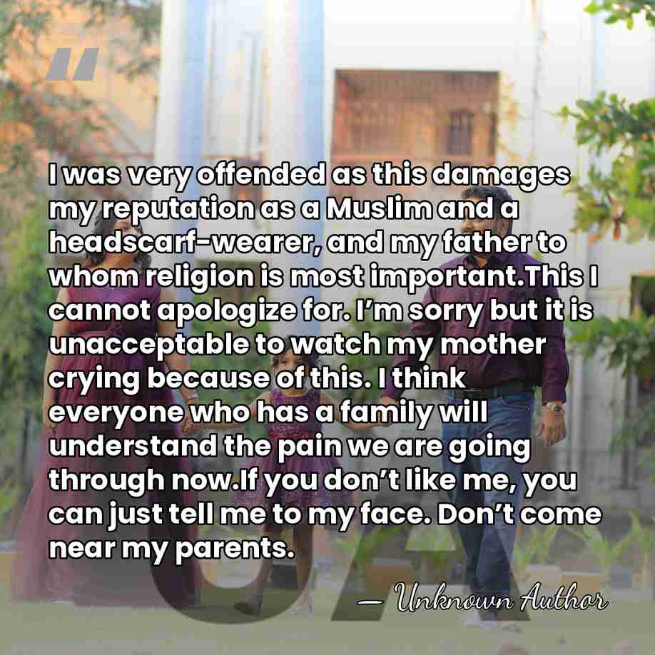 I was very offended as this damages my reputation as a Muslim&hellip; - Unknown Author