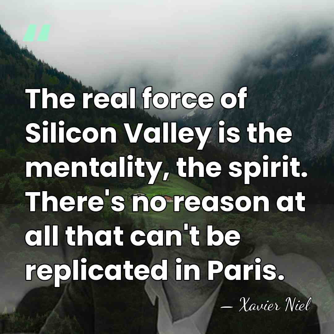 The real force of Silicon Valley is the mentality, the spirit. There's&hellip; - Xavier Niel