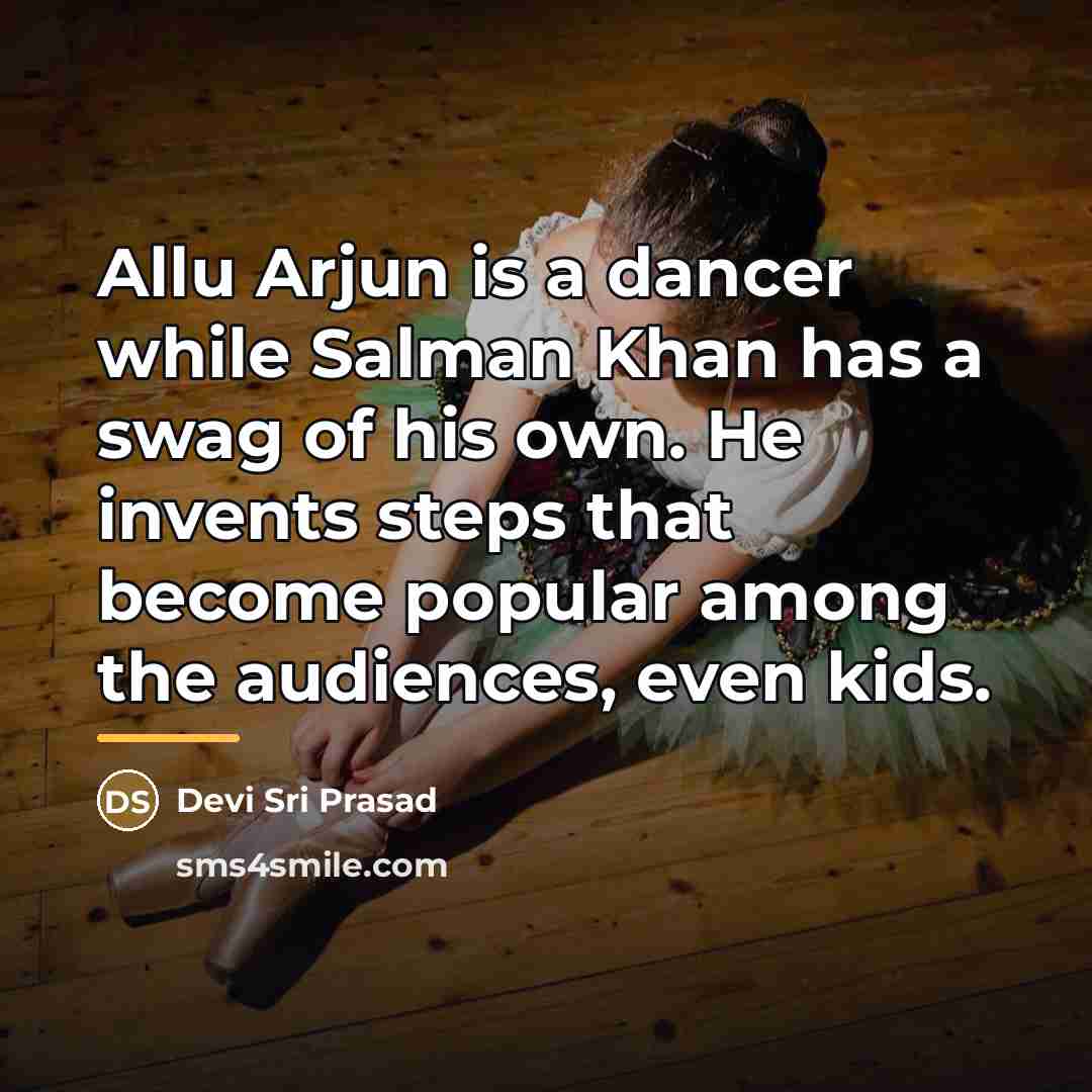 “Allu Arjun is a dancer while Salman Khan has a…” quote by Devi Sri Prasad